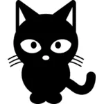 Sevimli kedi portre vektör görüntü