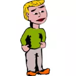 Vector image of blonde man with clean cut hair