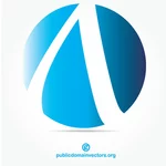 Konsep logo lingkaran biru