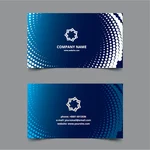 Template desain kartu bisnis biru