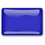 Illustrazione vettoriale di pulsante quadrato blu lucido