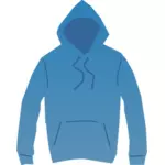Dibujo vectorial de azul con capucha