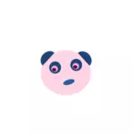 Rosa panda bear ansikt