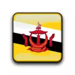 Brunei bayrağı vektör düğmesi