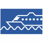 Vector de pictograma de barco