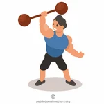 Vücut geliştirmeci ağırlık kaldırma egzersizleri