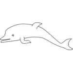 Dolphin vector line art