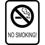 Svart-hvitt '' NO SMOKING'' sign vektor bilde