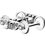 Vector clip art of railway car mechanism