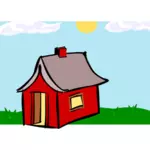 赤いブース ホームのベクトル描画
