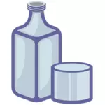 Fles en glas vector afbeelding