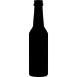 Silhouette vector graphics of long neck bottle