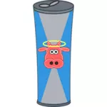 Vector illustration of simple cartoon energy drink can