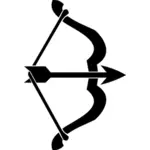 Bow and arrow vector clip art