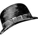 ボウラー帽子ベクトル描画