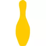 黄色のボーリングのピン ベクトル図
