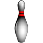 Bowling pin tanda vektor klip seni