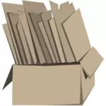 Vectorillustratie van kartonnen doos vol met karton