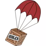 Image vectorielle de parachute boîte livraison