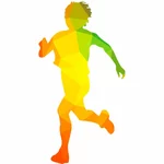 Boy running vector image