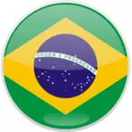 Флаг Бразилии круглые фасонные векторное изображение