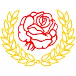Vektorgrafikk av roser og laurel