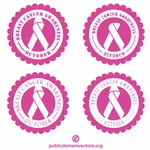 Naklejki wstążki raka piersi
