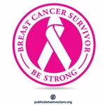Brystkreft overlevende klistremerke