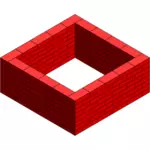 Intakt brick wall vektorbild