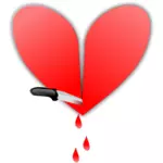 Broken glossy heart vector image
