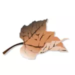 Brown autumn leaf vector clip art