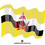 Schwenkende Flagge von Brunei