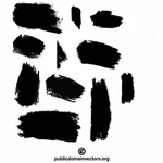 Paintbrush strokes black color