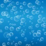 Пузыри на синем фоне
