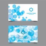 ब्लू बुलबुले व्यापार कार्ड टेम्पलेट
