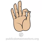 Buddhist hand and finger gesture vector art