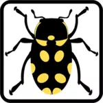 Ícone de sinal de bug de ilustração vetorial