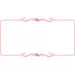 Illustration vectorielle de coeur décoré bordure rose