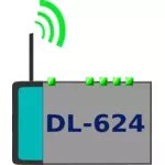 D-Link wireless router vector imagine