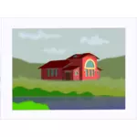 Red house vector graphics