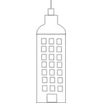 Vector afbeelding van eenvoudige cartoon toren blok