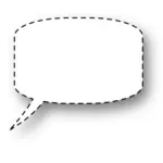 Illustration vectorielle de ligne pointillée speech bubble