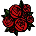Haug med røde roser