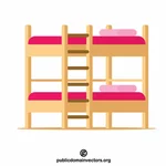 Bunk beds with a ladder