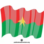 Burkina Faso die vlag zwaait
