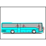 Imagem de autocarro azul esverdeado