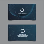 تصميم قالب أزرق لبطاقة العمل