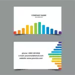 Layout de cartão de visita com colunas de gráfico