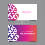 Business card template pink color