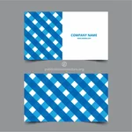 Шаблон визитной карточки синие полосы